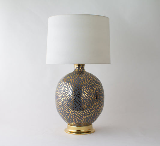 MARFA Round | Dappled | Gold Lustre + Grey