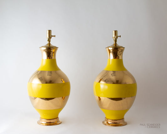 ATHENS Large | Banded | Daisy + Gold Lustre