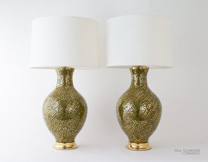 ATHENS Large | Dappled | Gold Lustre + #1584-L