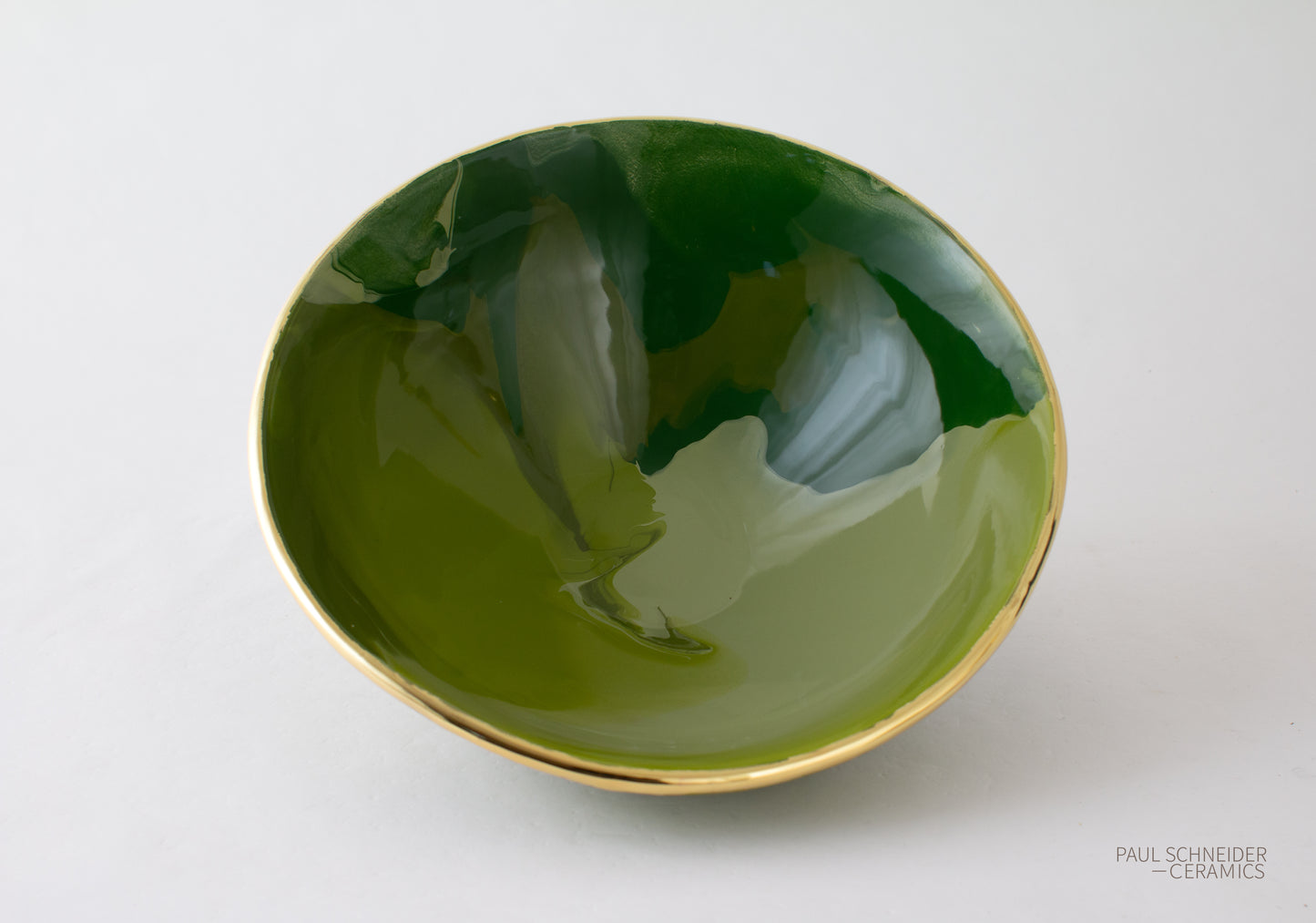 Bowl - Medium | Geode | #002 + gold lustre edge