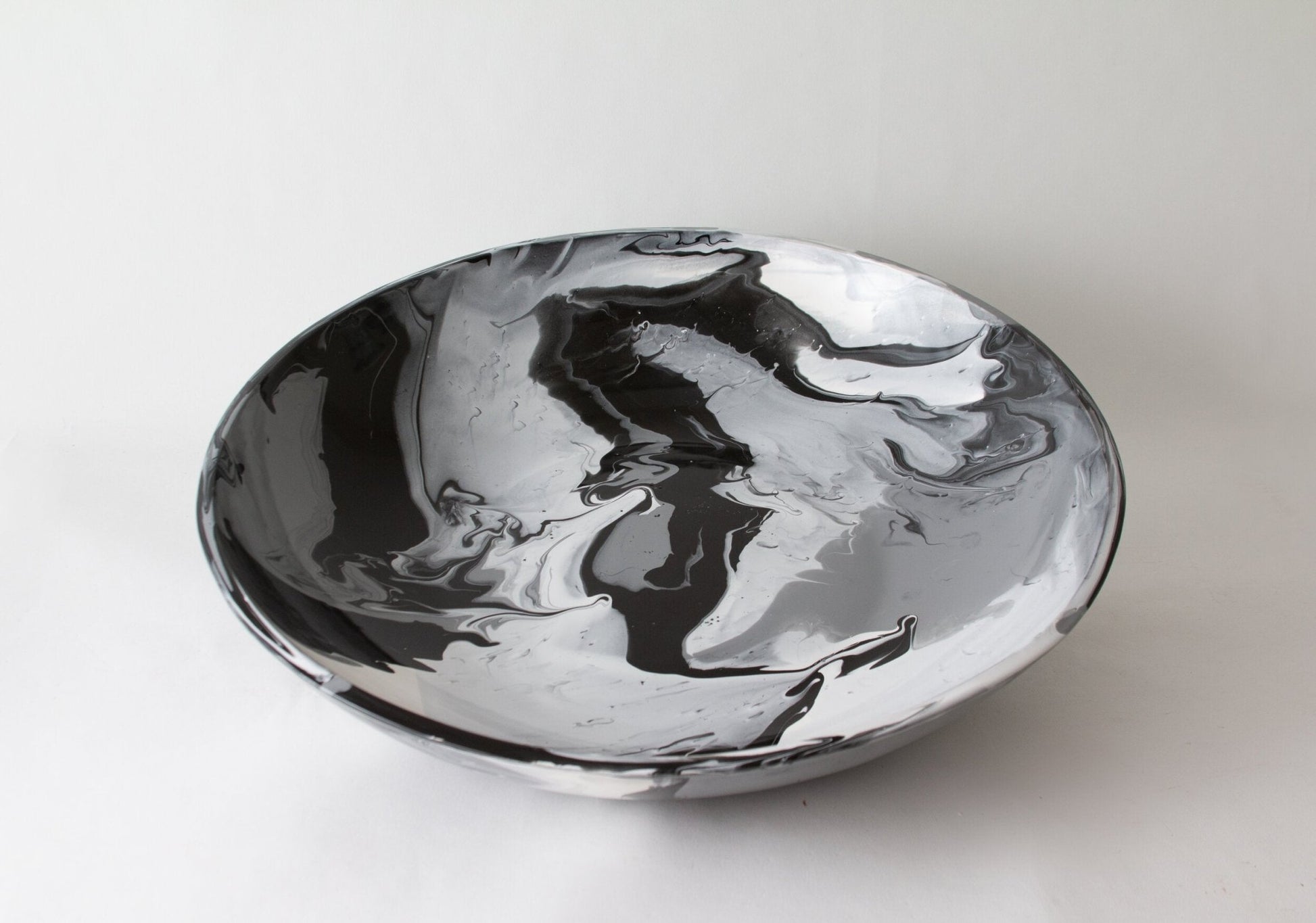 Bowl - Large | Geode | Black + Grey + White - Bowls - Large