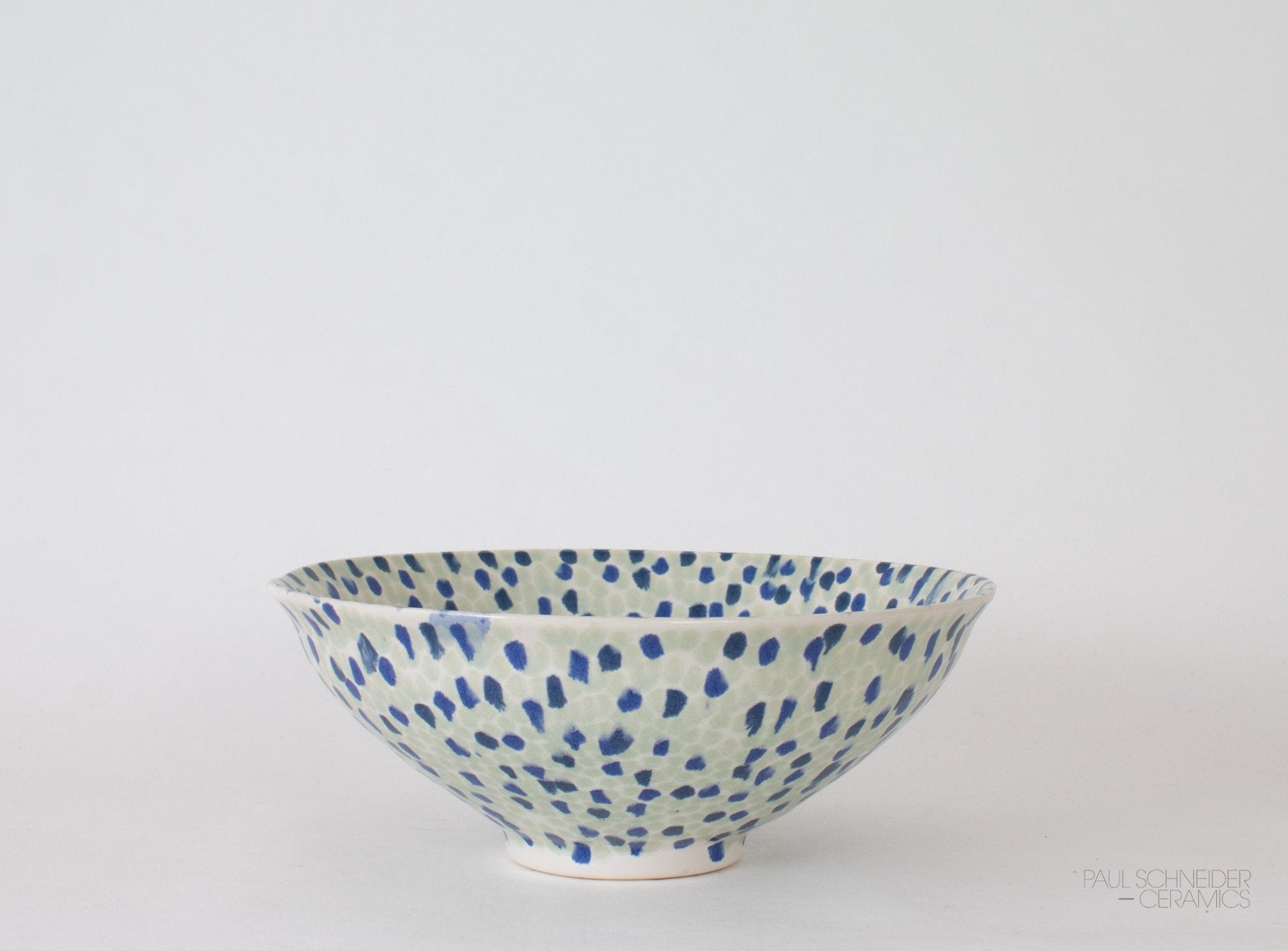 Bowl - Medium | Dappled | Navy + Celadon - Bowls - Medium