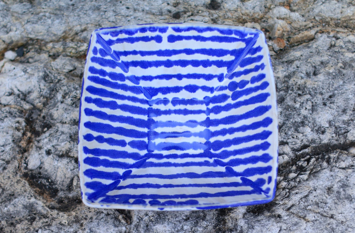 Bowl - Medium/Square | Striped | Royal - Bowls - Square