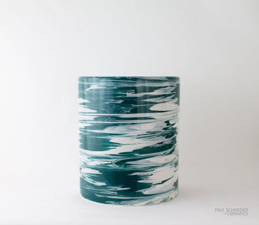 Cylindrical | Geode | #123 Bone White + Mallard - Stool