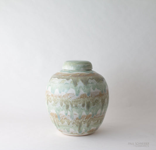 H&G | Jar | Jar #4 - Drip Banded | Celadon + #6316 - Jars