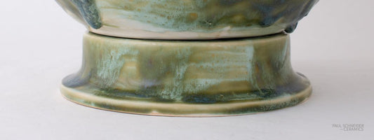 Lamp Base - ceramic coved, matching glaze - Base