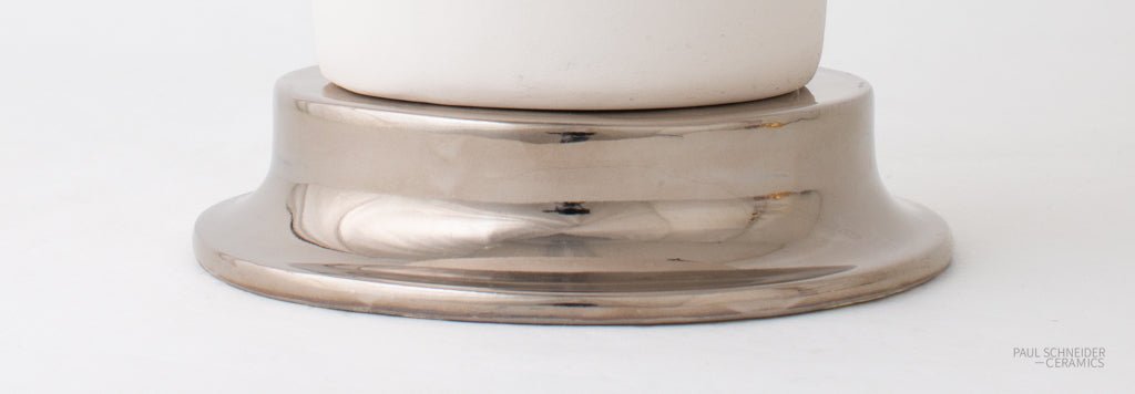 Lamp Base - coved Platinum Lustre - Base