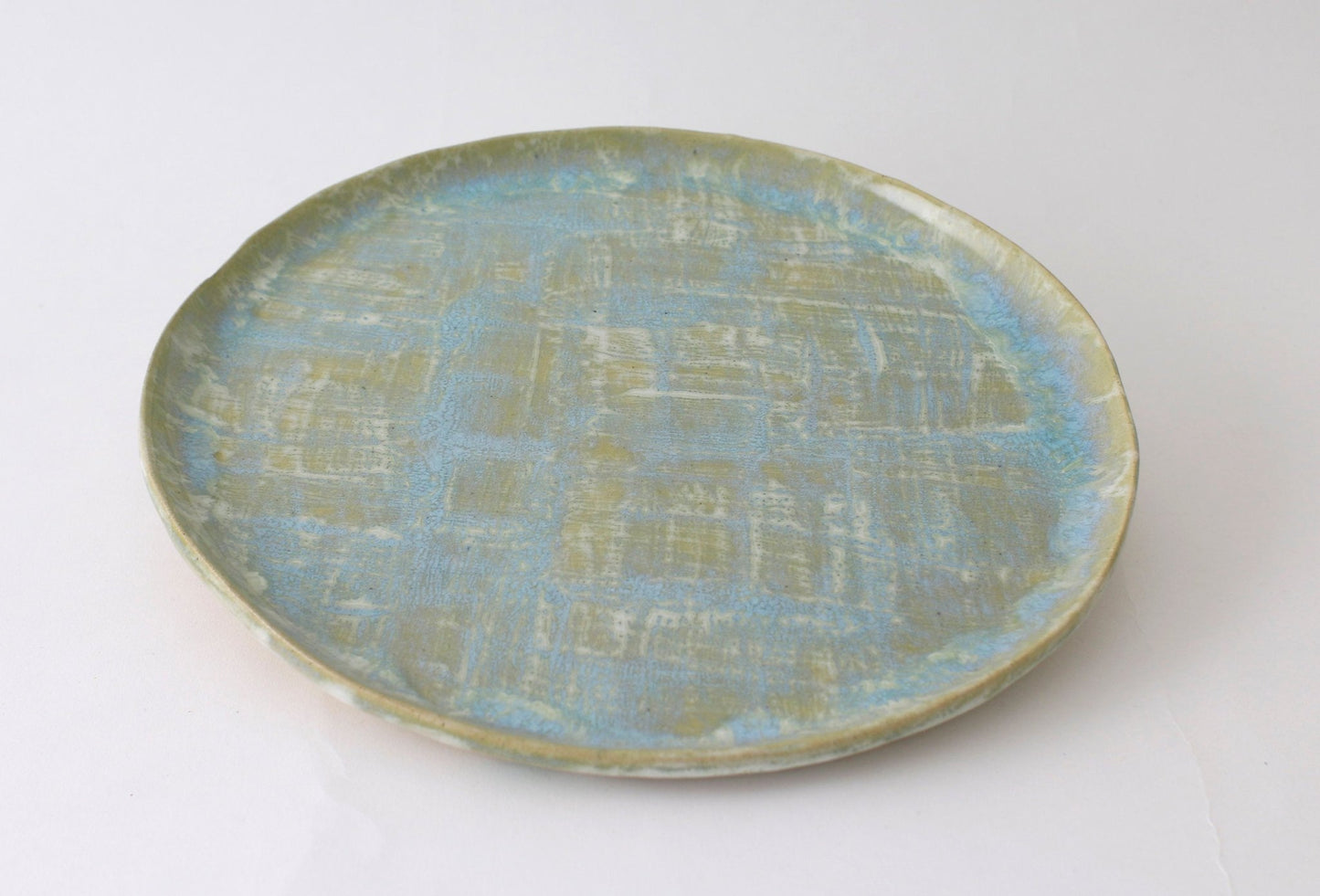 Platter - Round | Brushstroke | Celadon Drip - Platter - Round